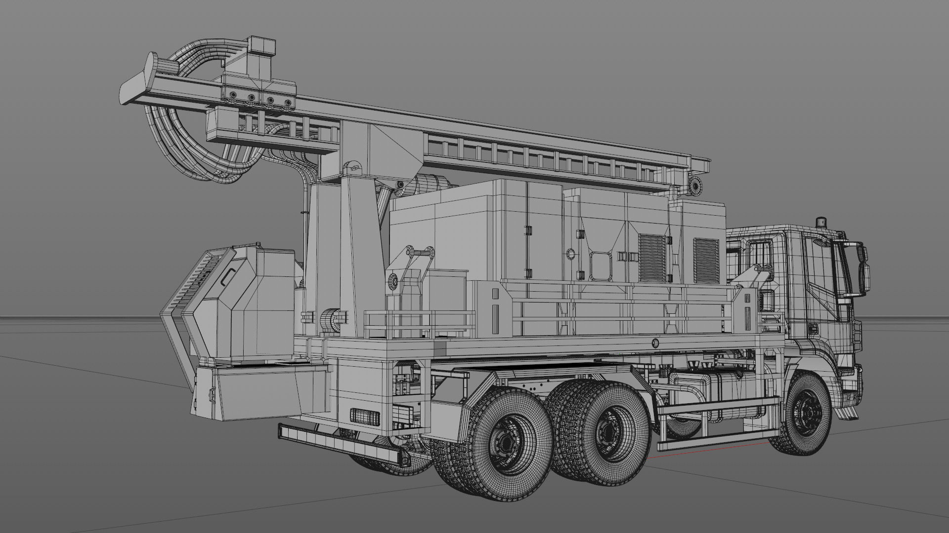 Projects_CharityWater_process_Drilling_Rig_model_02_C4Dviewport